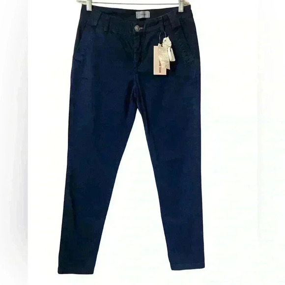NWT Mos Mosh Straight Leg Navy Blue Trouser Pants - Picture 1 of 10